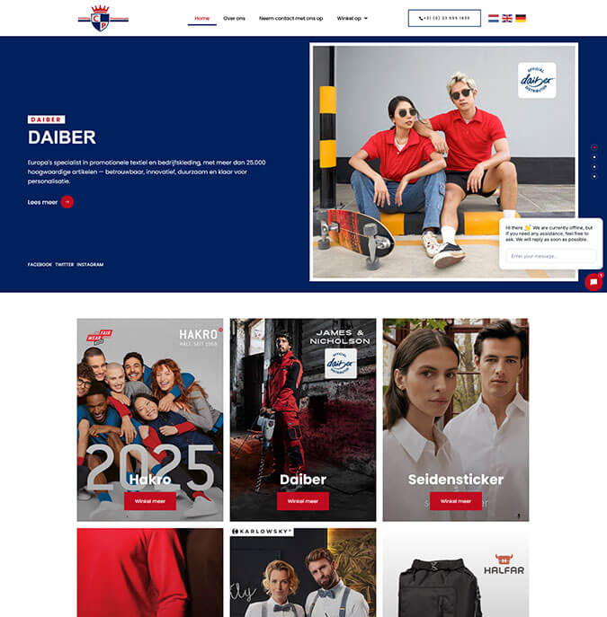 Workwear and corporate clothing brand site