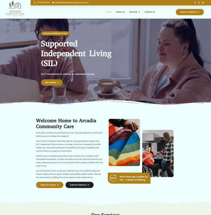 Arcadia community care – disability support services
