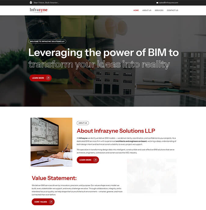 BIM and engineering consultancy website