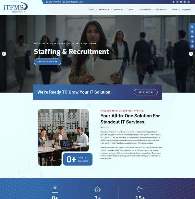 IT infrastructure services website
