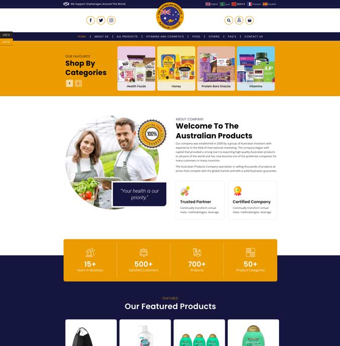 Online store for imported goods