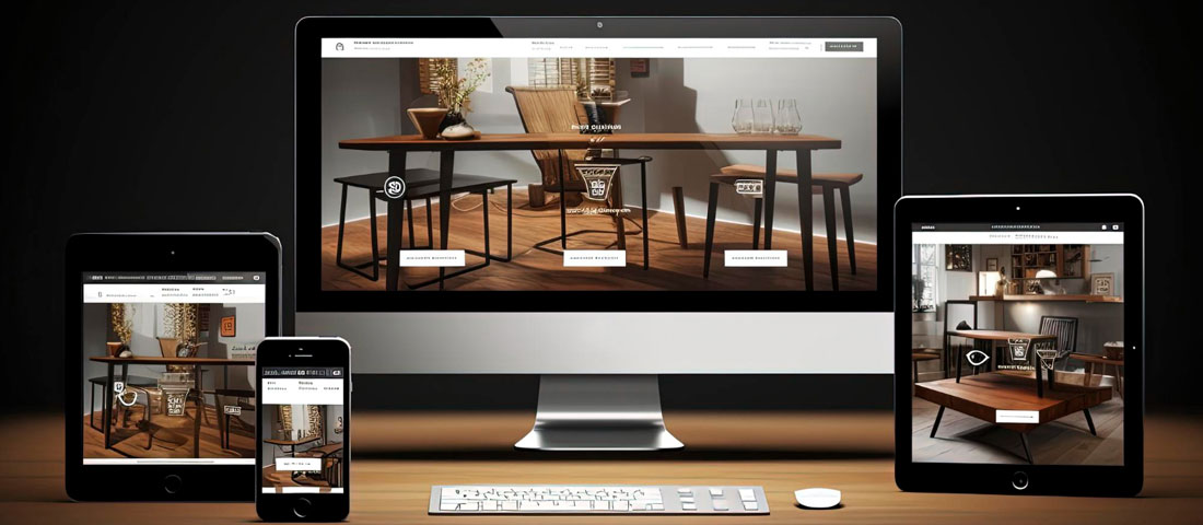 Responsive web design shown on desktop tablet and smartphone with same website adapting to different screen sizes in 2026