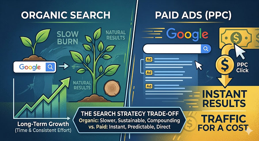 Organic SEO vs PPC in 2026: Which Strategy Delivers Long-Term Growth?