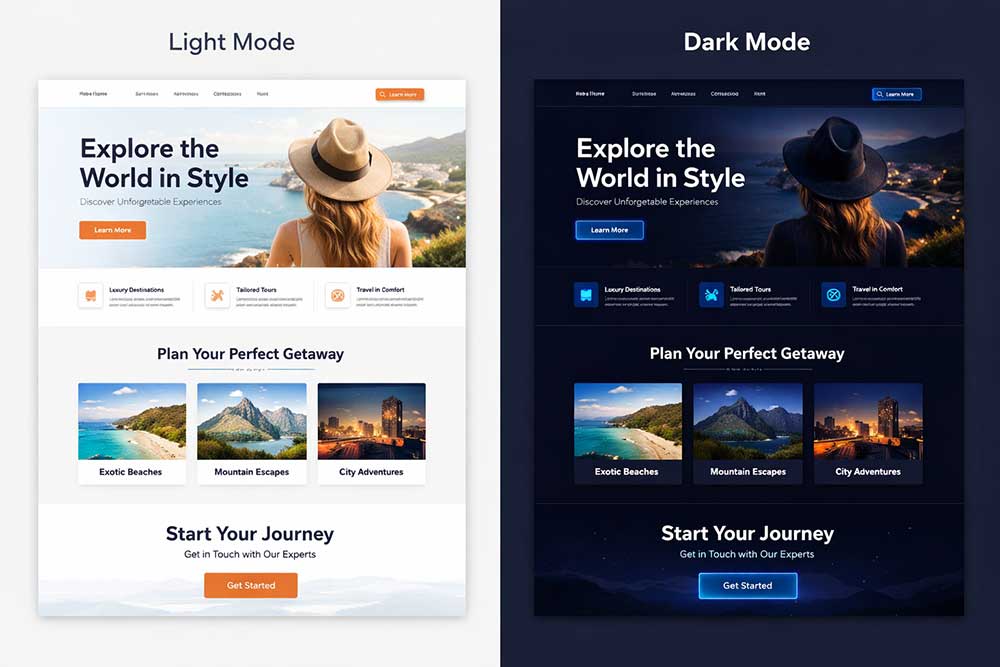 Dark Mode Websites: Design Best Practices and Implementation Guide