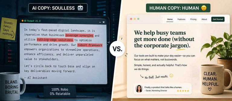 How to Use AI to Write Better Website Copy (Without Sounding Like a Robot)