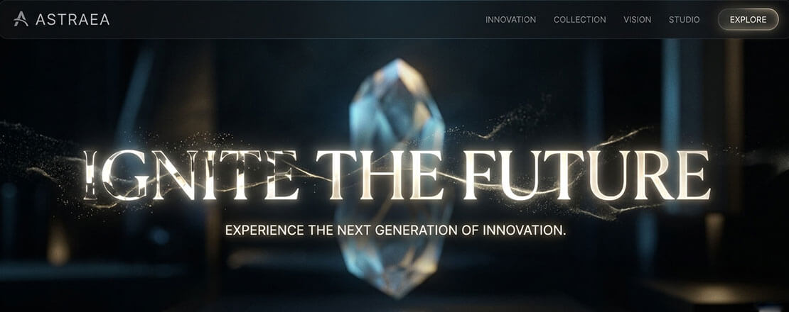 Premium kinetic typography website hero showing beautifully animated headline text caught mid-reveal on dark background representing high-craft motion text design in 2026