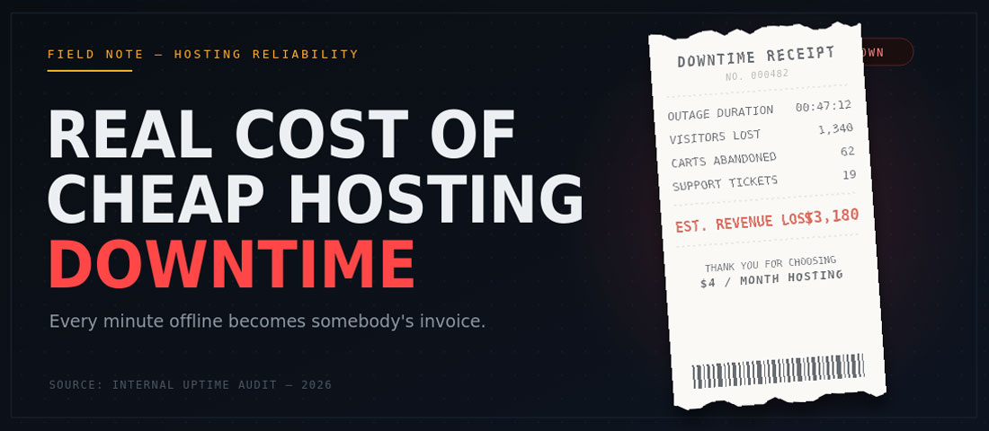 Real cost of cheap hosting downtime