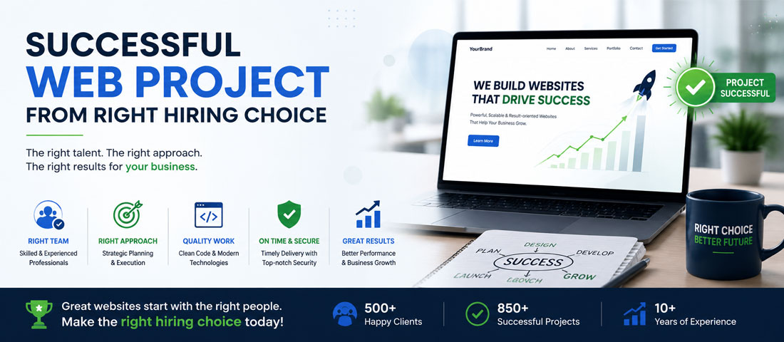 Successful web project from right hiring choice