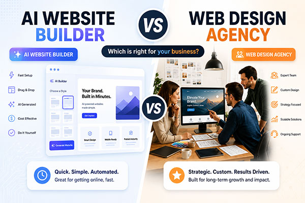 AI Website Builders vs Hiring a Web Design Agency: What Business Owners Need to Know Before Choosing