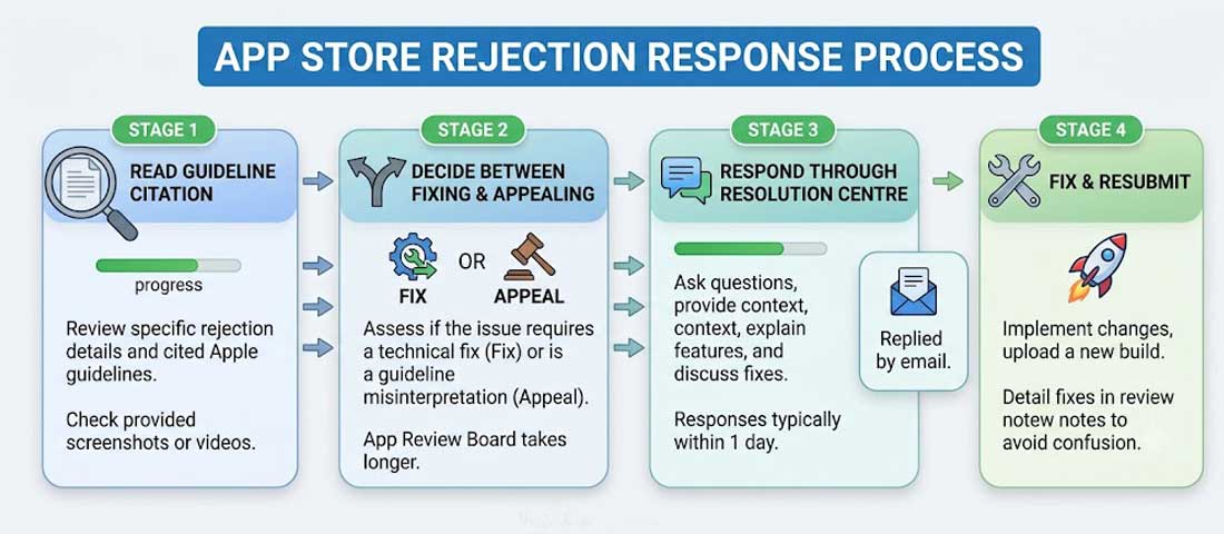 App Store rejection response process